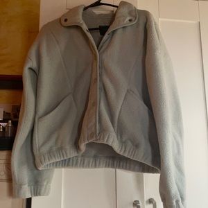 Light blue Sherpa fleece jacket